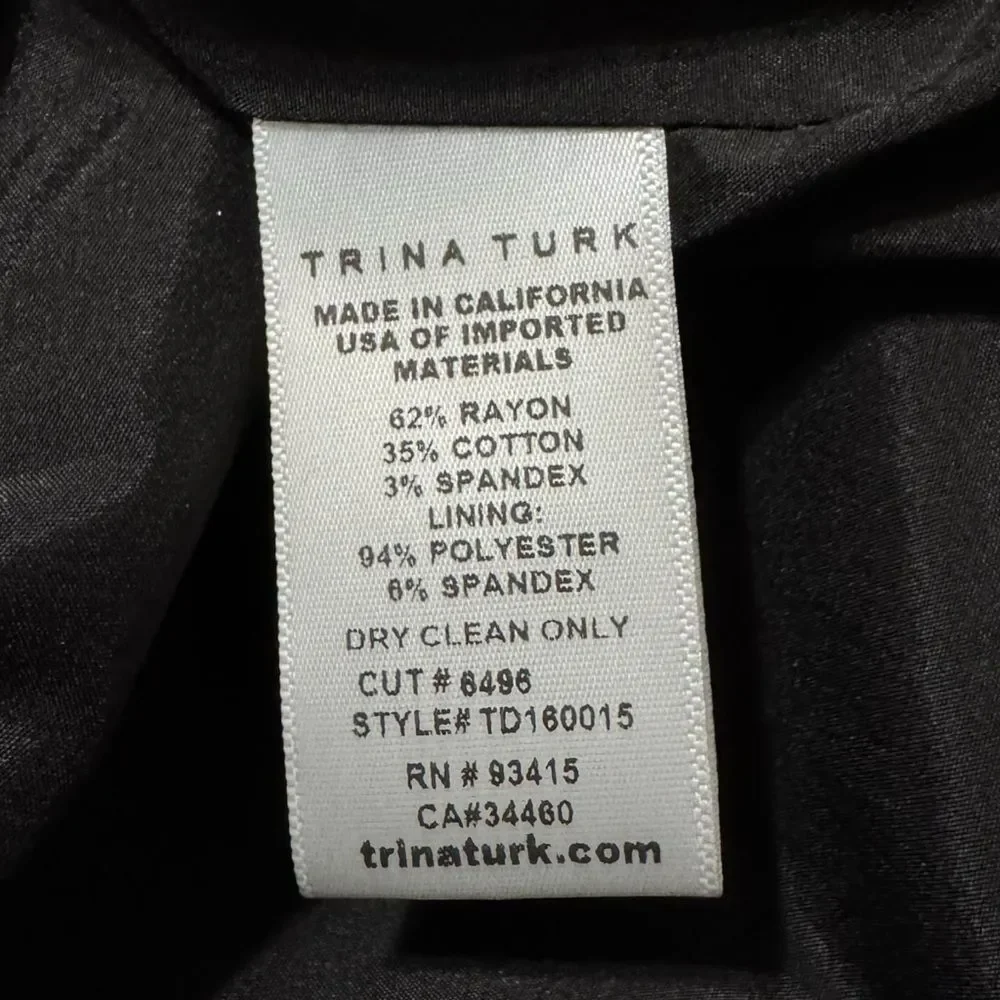 Trina Turk Hanai Sleeveless Floral Tailored Dress Size 2 Bright Chic - Picture 9 of 9